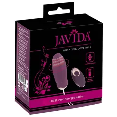   Javida - vibrerend ei met afstandsbediening - roterende kralen - paars