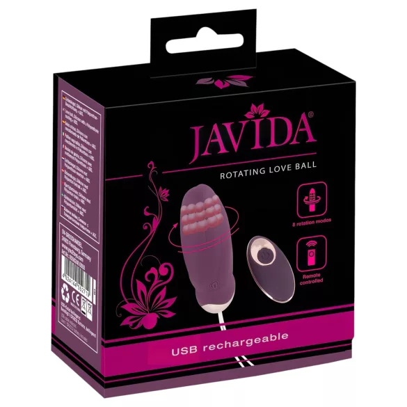 Javida - draagbaar radiografisch, roterende kralen‑vibroeipje (paars)