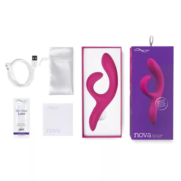 We-Vibe Nova 2 - rabbit vibrator - dubbel stimulatie - siliconen - paars