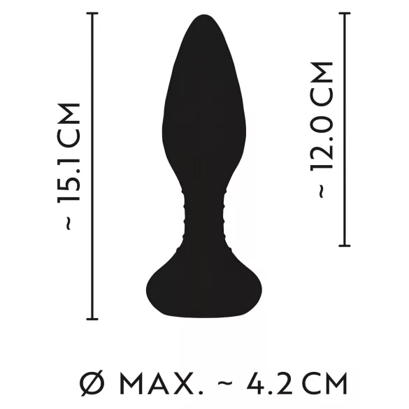 ANOS - anaal vibrator met roterende kralen - zwart
