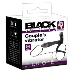 Black Velvet - 2in1 duo vibrator & penisring (zwart)