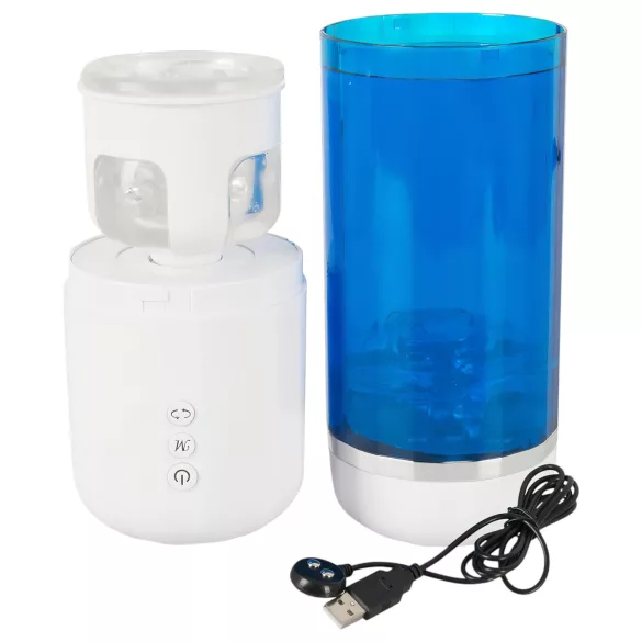 You2Toys - automatische masturbator - roterend en stotend - blauw/wit