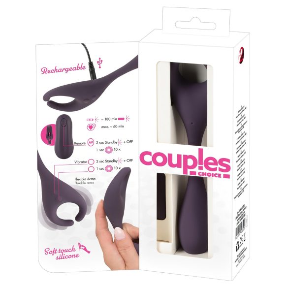 Couples Choice - vibrator voor koppels - 2 motoren, draadloos, oplaadbaar