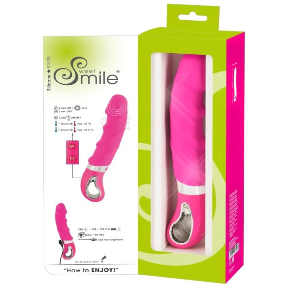 SMILE Soft - oplaadbare, verwarmende vibrator (roze)