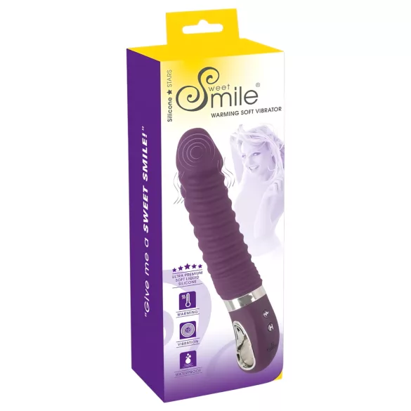 SMILE Soft - vibrator - oplaadbaar, verwarmend - siliconen, paars