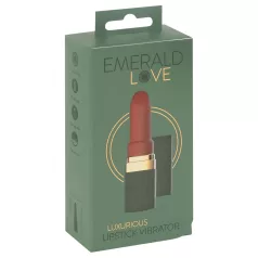   Emerald Love - oplaadbare, waterdichte lipstickvibrator (rood)