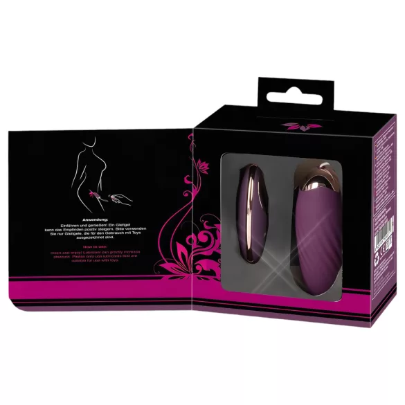Javida Shaking Love - draagbaar radio‑gestuurd, stotende vibratie‑ei (paars)