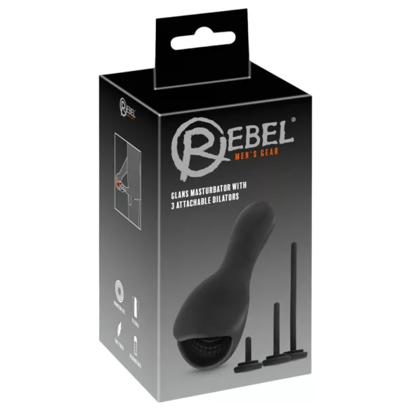 Rebel - penistopvibrator met dilator - zwart