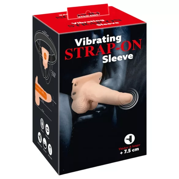You2Toys - Strap-on dildo - Hol - Vibrerend - Huidkleurig