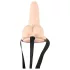 You2Toys - Strap-on dildo - Hol - Vibrerend - Huidkleurig