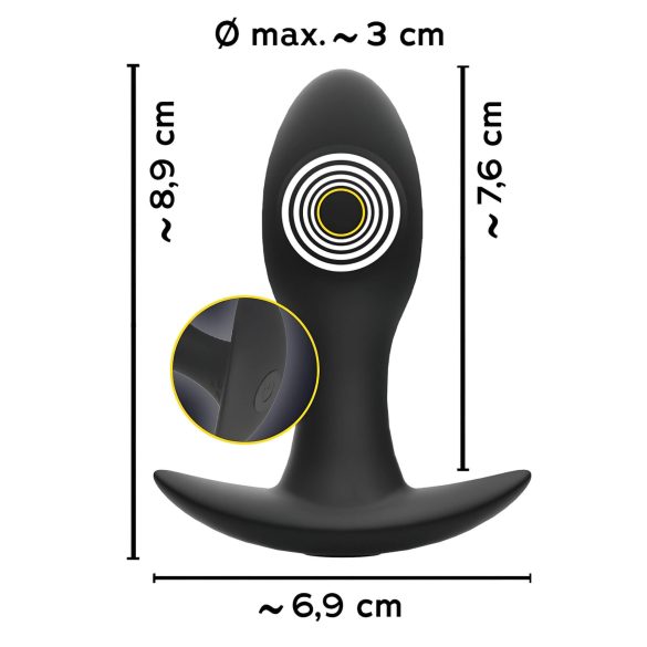 ANOS - prostaat vibrator - oplaadbaar waterdicht - zwart