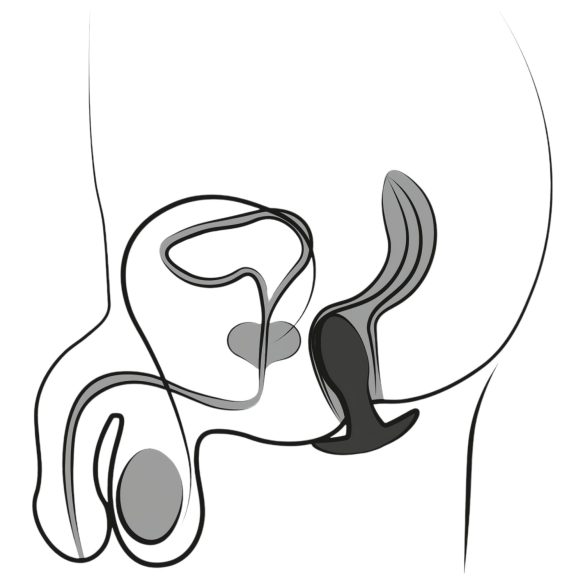 ANOS - prostaat vibrator - oplaadbaar waterdicht - zwart