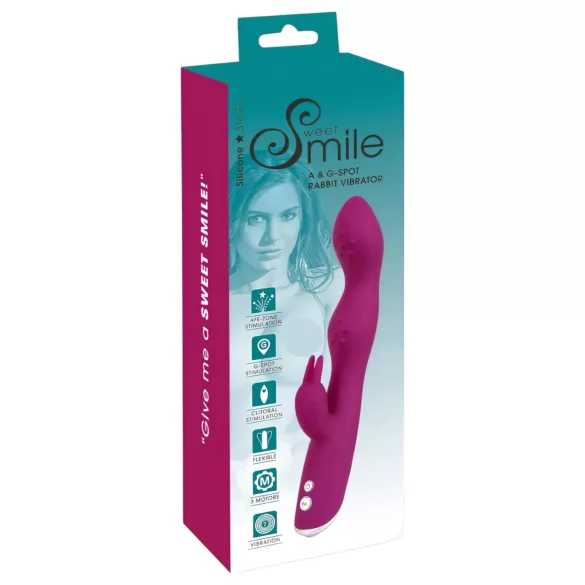 SMILE - vibrator met flexibele clitorisarm - A- en G-punt - paars