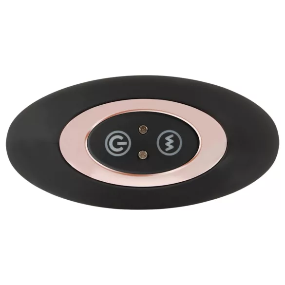 ANOS - anale vibrator met afstandsbediening - duwfunctie - zwart