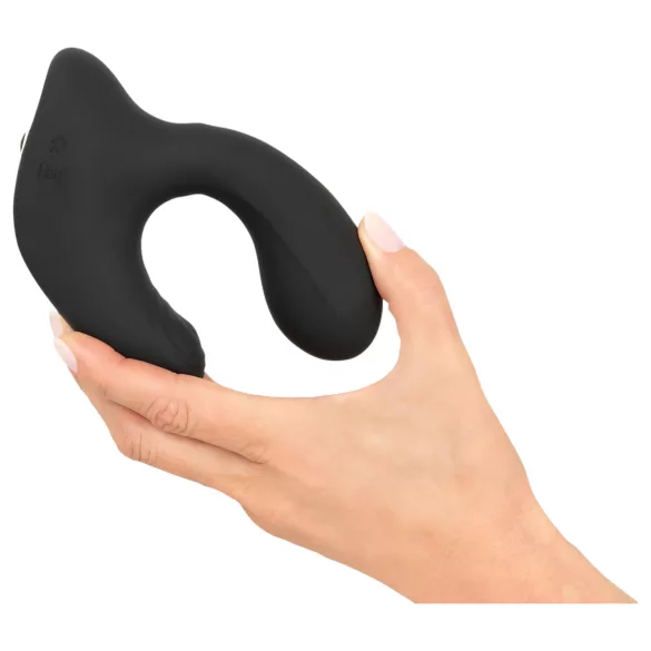 Rebel RC - oplaadbare op afstand bedienbare opblaasbare anale vibrator - zwart