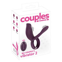   Couples Choice - vibrerende penismantel voor koppels - oplaadbaar - paars