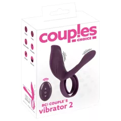   Couples Choice - vibrerende penismantel voor koppels - oplaadbaar - paars