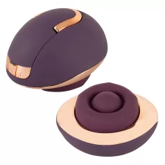   Belou - vulva vibrator - oplaadbaar, roterend - siliconen, paars