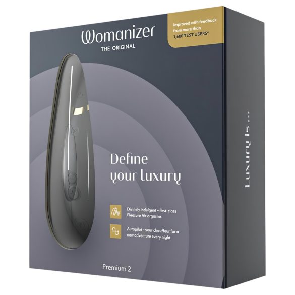 Womanizer Premium 2 - luchtdruk clitorisstimulator (zwart)