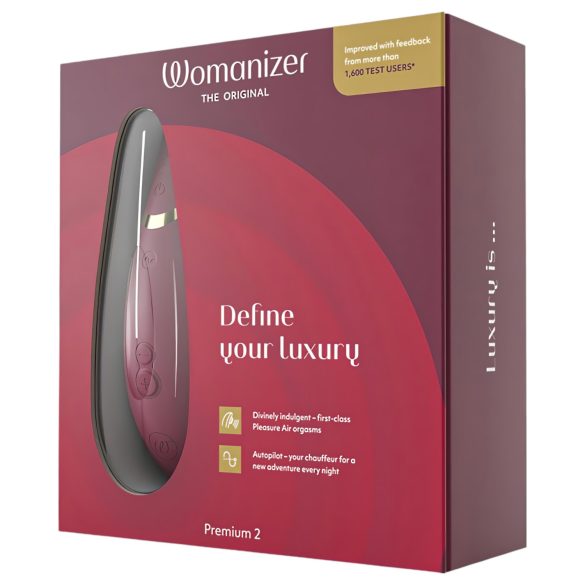 Womanizer Premium 2 - luchtdrukclitorisstimulator (rood)