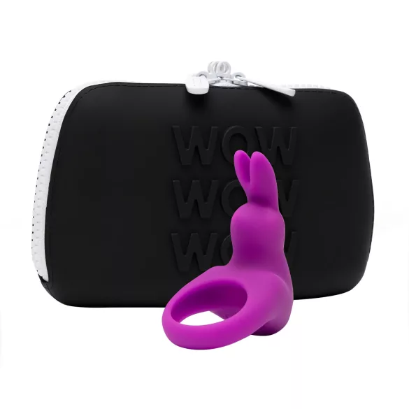 Happyrabbit - Vibrerende penisring met opbergdoosje - siliconen - paars