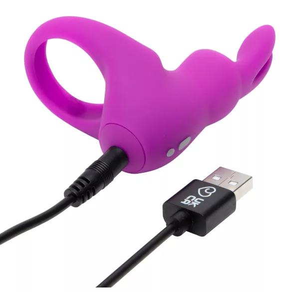 Happyrabbit - Vibrerende penisring met opbergdoosje - siliconen - paars