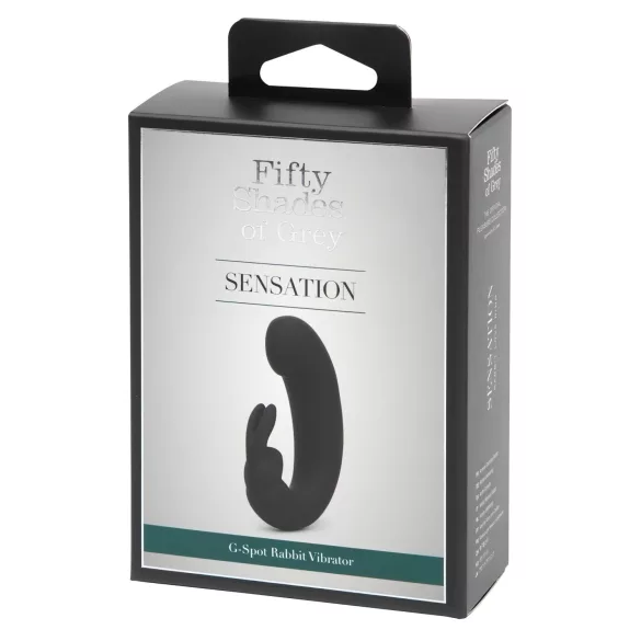 Fifty Shades of Grey Sensation - rabbit vibrator - zwart