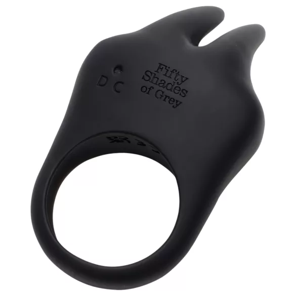 Fifty Shades of Grey - vibrerende penisring met clitorisstimulator - zwart