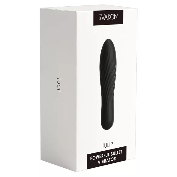 Svakom Tulip - mini vibrator - oplaadbaar - zwart