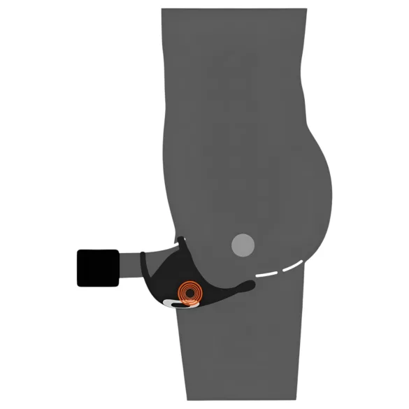 Rebel - vibrerende penisring met balstimulator - oplaadbaar - zwart