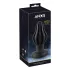 ANOS - geribbelde zachte buttplug - 7 cm (zwart)