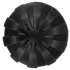 ANOS - geribbelde zachte buttplug - 7 cm (zwart)