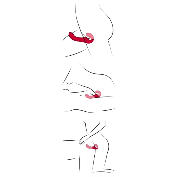 You2Toys - strapless strap-on vibrator - afstandsbediening - rood
