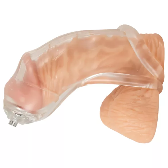 You2Toys - penis sleeve voor plasplezier - met uitlaatbuis - transparant