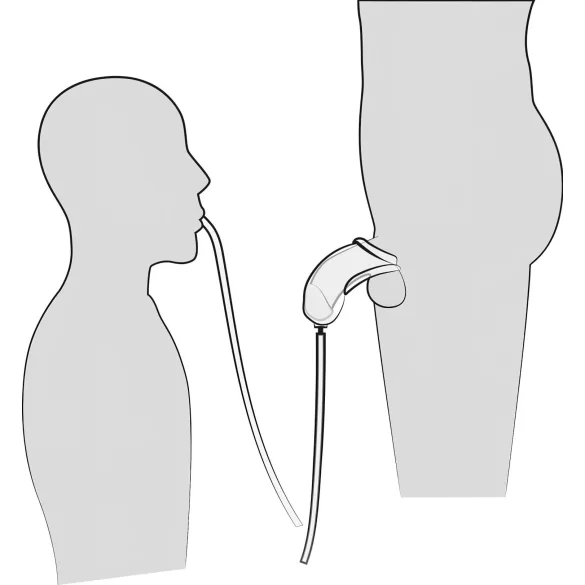You2Toys Piss Play Sleeve - penishuls met afvoerbuis (transparant)