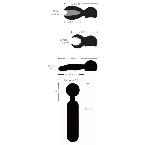 Couples Choice - vibrator voor koppels - oplaadbaar verwarmend massagemodel