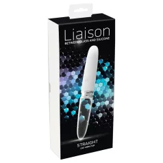 Liaison Straight - draadloze LED vibrator (transparant-wit)