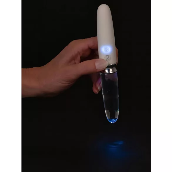 Liaison Straight - draadloze LED vibrator (transparant-wit)
