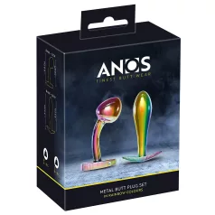 ANOS Metal Rainbow - anaalplug set - metaal - 2-delig