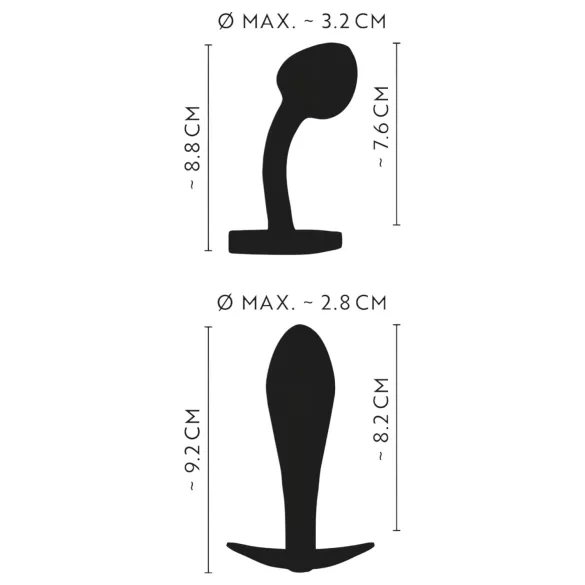 ANOS Metal Rainbow - anaalplug set - metaal - 2-delig