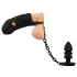 Black Velvets - siliconen peniskooi met buttplug - zwart