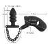 Black Velvets - siliconen peniskooi met buttplug - zwart