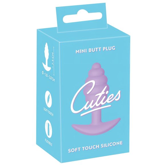 Cuties Mini Butt Plug - anaal plug klein - siliconen - paars - 2,8 cm