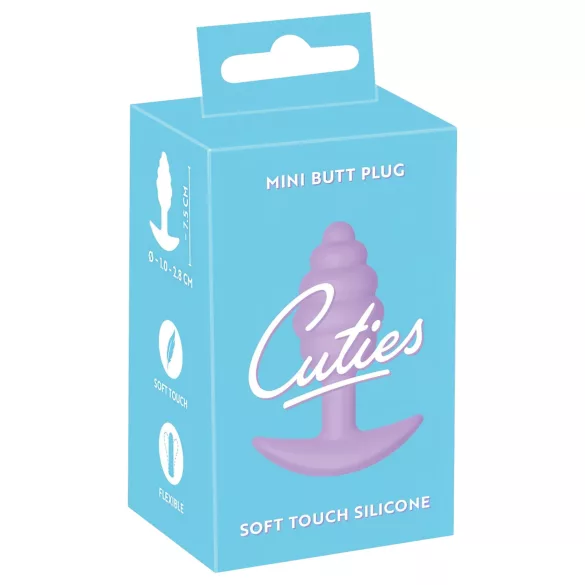 Cuties Mini Butt Plug - siliconen anaalplug (paars, 2,8 cm)