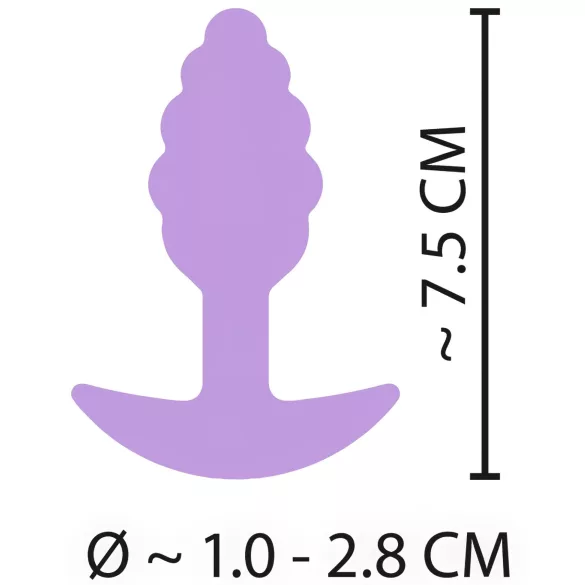 Cuties Mini Butt Plug - siliconen anaalplug (paars, 2,8 cm)