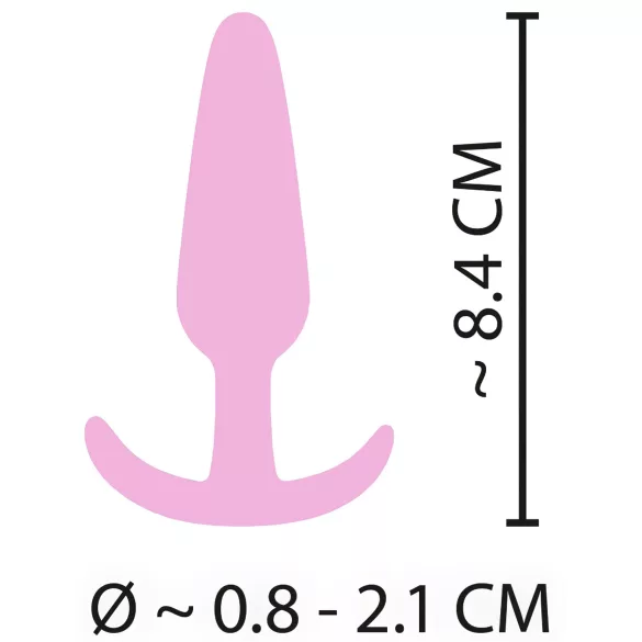 Cuties - mini buttplug - siliconen anaal plug - roze - 2,1 cm