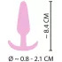Cuties - mini buttplug - siliconen anaal plug - roze - 2,1 cm