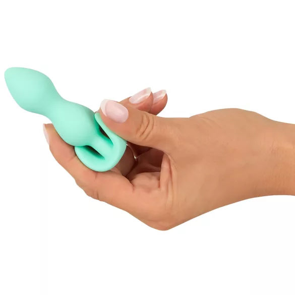 Cuties - mini buttplug - siliconen anaal plug - mintgroen 2,3 cm