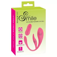 SMILE - draagbaar oplaadbaar, draadloos vibratie-ei (roze)