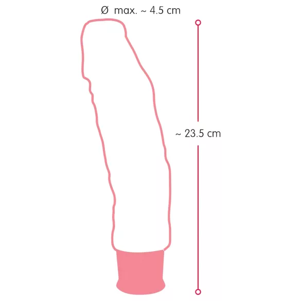Nature Skin - realistische vibrator - huidskleur - 23 cm